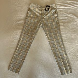 Super Skinny Smart Check Men Plaid Pants. Size 32R